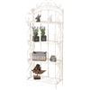 CLP Étagère In Ferro Richiudibile Antje I Scaffale Rustico Cucina 4 Ripiani I Scaffale Espositore Shabby Chic Per Piante E Fiori, Colore:antico-crema
