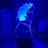 KJsdaADSA 3D Animation Illusion Night Lightlamp Cowboy Bebop Spike Spiegel Led per Kid Room Deco Regalo di compleanno Manga Cowboy Bebop Lamp Spike Spiege l-Remote Control