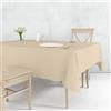 Il Tuo Artigiano Design Tovaglia da Tavola da 4 a 18 posti Lavabile in Lavatrice - Tovaglia Quadrata e Tovaglia Rettangolare 6 posti, 12 posti - Made in Italy (Avorio, 12 posti - 140x240 cm)