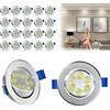 LZQ Faretto da incasso a LED, 20 pezzi, 3 W, 230 V, da soffitto, da incasso, per corridoio, camera da letto, soggiorno, bagno, cucina, bianco freddo