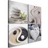murando - Set di 4 Quadri Moderni Componibili Zen Sabbia Minimal 40x40 cm (4 pz. 20x20 cm ognuno) - Collage 4 Pezzi - Decorazioni da Parete Piccoli - Quadro Moderno Decori per Soggiorno b-B-0234-b-i