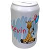 LolaPix Salvadanaio Personalizzato con Nome. Regali per Bambini Personalizzati. Vari Disegni. Ceramica di Alta qualità. Cappuccio di Plastica sul Fondo. Giraffa Blu