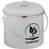Relaxdays Pattumiera da Cucina per Umido, Cestino Organico 3,5 L, Secchio Rifiuti Compost con 2 Filtri Antiodore, Grigio