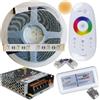 Mondo Strisce Led: RGB+Bianco Caldo 4in1 24V. Kit da 5 Metri con 1 Trasformatore da 60W e 1 Controller 2,4Ghz. Con 300 Led RGB+WW sviluppa 2500+2500 Lumen. Striscia RGBW Ip20