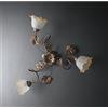 Generico Plafoniera da soffitto classica in ferro battuto marrone 3 luci per salotto, soggiorno, cameretta, corridoio, camera da letto, sala da pranzo, LGT Acero