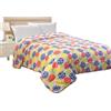 Tata Home Trapunta Invernale Singola Imbottita in Morbida Microfibra Piumone Letto Trapuntato Caldo e Soffice Autunno Inverno Traspirante Anallergico Dis.13 Bolle Multicolor