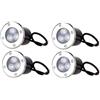 AntDau71® - 4 pezzi Faretto a led segnapasso calpestabile da esterno viali sentieri giardino pavimento IP65 da incasso a terra luce fredda 6500k - 220V (3 watt (10 x 8,5 cm))