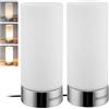 Monzana 2x Lampade Comodino Touch Incl. Lampadine LED Dimmerabile E14 Luce Notturna Lettura Soggiorno Scrivania