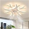 ZOMLBOF Intelligente Lampada Da Soffitto Con Telecomando, Dimmerabile Lampadario Memoria Protezione Degli Occhi Sala Plafoniera Nessuno Sfarfallio Cameretta Cucina, Bianco