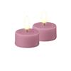 Deluxe Homeart Set di candele tealight LED senza fiamma per interni, con tecnologia Real Flame™, candela alimentata a batteria (lavanda)