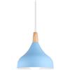 Hongho WOTTES - lampadari a sospensione, stile vintage, stile a goccia, attacco E27, in metallo, per camera da letto, sala da pranzo, cucina, Ø 20 cm (blu)