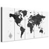 murando - Quadro Mappamondo 200x80 cm 5 Pezzi Stampa su Tela XXL Immagini Moderni Murale Grafica Decorazione da Parete Quadri Componibili Mappa del Mondo Continente Terra k-A-0422-b-m