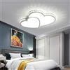 kangten Plafoniera a LED Illuminazione, 24 W, 220 V, in cristallo, design creativo a forma di cuore, per camera da letto