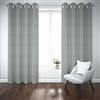 HOME ZEN HOUSEHOLD LINEN Tenda da interno CHECKS 140x280cm con occhielli 1 pannello oscurante, termica, jacquard, tinta unita per camera da letto tenda soggiorno (GRIGIO CHIARO)