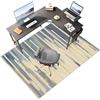 Laegnfho Tappeto Sedia Ufficio Tappeto Salvapavimento Antiscivolo Ufficio Protettore del Pavimento Tappeto per Sedia con Ruote Tappeto Sedia Gaming Pavimenti per Parquet e Pavimenti Duri 60 x 90 cm