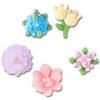 Crocs Jibbitz - Ciondoli unisex a forma di fiore, confezione da 5