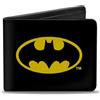 Buckle-Down Batman Bi Pieghevole Bi Bi Pieghevole da uomo Nero/Giallo Multicolore 4,0 x 3,5 US, Multicolore, 10 cm x 9 cm, bi pieghevole