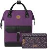Cabaïa - Zaino Adventurer Singapore - Medium 18L - Idrorepellente - scomparto per PC fino a 13″ - 2 tasche intercambiabili - Vegan certificato - Zaino da viaggio, lavoro e scuola - Viola
