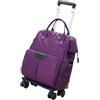 BOJHGO Trolley da viaggio Borse donna Borsa con ruote Zaino Oxford di grande capacità(Purple,L)