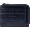 PIQUADRO Blue Square Revamp Credit Card Holder RFID Blue