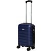 LEONARDO the brand with the elephant Hig Leonardo® Valigia da Cabina Venice | Trolley Rigido 18 Pollici con Doppie Ruote | Valigia 30 Litri con Serratura a Combinazione | Materiale ABS Leggero | Blu Scuro
