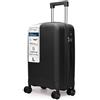 4FLY Trolley Da Viaggio Rigido Leggero L - Grande 65 cm (60L), Valigia Trolley Con Serratura TSA, 4 Ruote Doppie Spinner E Manico Telescopico In Alluminio, Bagaglio Da Stiva, Bagaglio Da Viaggio