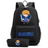 LKY STAR Anime Blue Lock Zaino con Astuccio 2Pcs per Ragazze Ragazzi Cosplay Isagi Yoichi Borsa per La Scuola Primaria Sets