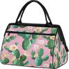 Mexpekil Borsone da viaggio impermeabile borsa da palestra Carry On Weekend Borse per la notte Grande bagaglio a mano borse per donne uomini bambini, Fiore Di Cactus Verde Rosa