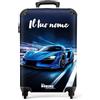 NoBoringSuitcases.com Valigia Bambini, Trolley Bambino, Valigia Per Bambini, Valigia Bambino, Trolley Bambino da Viaggio, Trolley Bimbo, Valigia Personalizzabile, 55x40x20 cm (Auto - Blu)