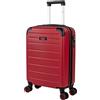 JASLEN - Bagaglio A Mano Rigido Leggero Bagaglio A Mano 55X40X20 con 4 Ruote Silenziose Trolley Cabina Viaggio Aereo Ergonomico Durevole. Compatibile Ryanair, Rosso