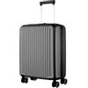 R.Leone Ryanair 55x40x20 cm Valigia Trolley Bagaglio a mano 4 Ruote in ABS Autonomo 999 (Nero, Valigia 55x40x20 cm)