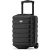 Flight Knight Valigie Rigide in ABS leggere a 2 ruote - Bagaglio a mano approvato per oltre 100 compagnie aeree come British Airways, Ryanair e easyJet, valigia da cabina 40x20x25cm