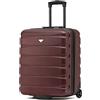 Flight Knight Valigie Rigide in ABS Leggere a 2 Ruote Bagaglio a mano da cabina approvato per le compagnie aeree British Airways e dimensioni massime per easyJet 56x45x25cm