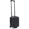 R.Leone Valigia 40x30x20cm Trolley Bagaglio a Mano Wizzair Vueling 2 Ruota in ABS 20374FR (Nero, 40X30X20cm 2Ruota)