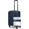 REDOLZ Articolo originale Essentials 17, blu, Kabinen Trolley mit Laptopfach (55 cm), Custodia rigida cabina