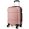 Kono Trolley Bagaglio a Mano 20 Pollice Rigida e Resistente ABS Valigie con 4 Ruote Girevoli (Nudo)