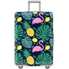 LNXSESN Cprivaligia Foglia Tropicale Flamingo Coprivaligia Media Elastica Copri Valigia Media Lavabile Anti-Graffio Copertur Copertura Valigia con Cerniera Copri Trolley Riusabile Luggage Cover Per 22-25 Inch
