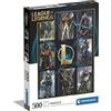 Clementoni - 35122 - Puzzle League Of Legends - 500 pezzi - Made in Italy, puzzle adulti 500 pezzi, puzzle fantasy, puzzle videogiochi, divertimento per adulti, Multicolore