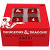 Ultra Pro Juego de dados D20 de metal pesado rojo y blanco para mazmorras y dragones, ideal para juegos de rol, DND, MTG como dados de jugador o dados de juego de mesa