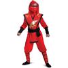 Disguise Lego Costume da bambino Ninjago, costume Ninja per bambini Kai Deluxe, taglia M