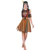DEGUISE TOI Costume indiana a frange marroni per donna