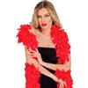 W WIDMANN MILANO Party Fashion - Boa di piume, lunghezza circa 180 cm, sciarpa di piume, accessorio, costume, carnevale, Halloween