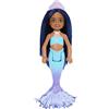Barbie Mermaid Chelsea Doll with Midnight Blue Hair and Ombre Tail, Mermaid Toys, Crown Accessory