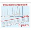 King Magic 5 Dissuasori per piccioni con base polietilene PVC da 50cm