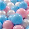 KiddyMoon 200 Palline/7Cm Palline Morbide Colorate Per Piscina Bambini Fatto In EU, Azzurro/Rosa Chiaro/Perla