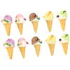 JOINPAYA 10 Giochi Gelato Realistici in Resina a Forma di Cono per Decorazione Casa o Negozio, Accessorio Fotografico Facile da Attirare L'attenzione Colore Casuale