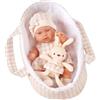 LICHENGTAI Bambole RebirthSimulazione in Morbido Vinile Bambola Rebirth Femmina Toddler Baby Lavabili Bambole Realistico Bambola Giocattolo Bambole in Miniatura per Bambini Ragazzi Ragazze