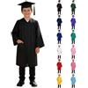 Generic 2026 Toga Laurea Bambino Set, Abito da Laureato Set, Completo Asilo Costumi per Materna Scuola con Toga Accademica Cappello Tocco e Nappe Studenti Elementare Costume (Nero, 8-9 anni)