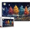 Zhngzoyn Puzzle 2000 Pezzi Tramonto Grandi Dimensioni Per Adulti Giochi Educativi, Difficili Impossible Puzzle Albero delle quattro stagioni Adulti Giochi Rilassamento e Intelligence,Jigsaw Arte per Regalo Q-4