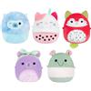 Squishmallows Micromallows Squishmallows Original Plush, confezione da 5 - Orso lavanda, Dragonfruit Fox, Calico Cat Boba Tea, Tapir, Alpaca